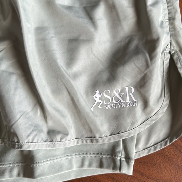 Sporty & Rich Laurel White Runner Active Biker Short / small - Picture 4 of 6